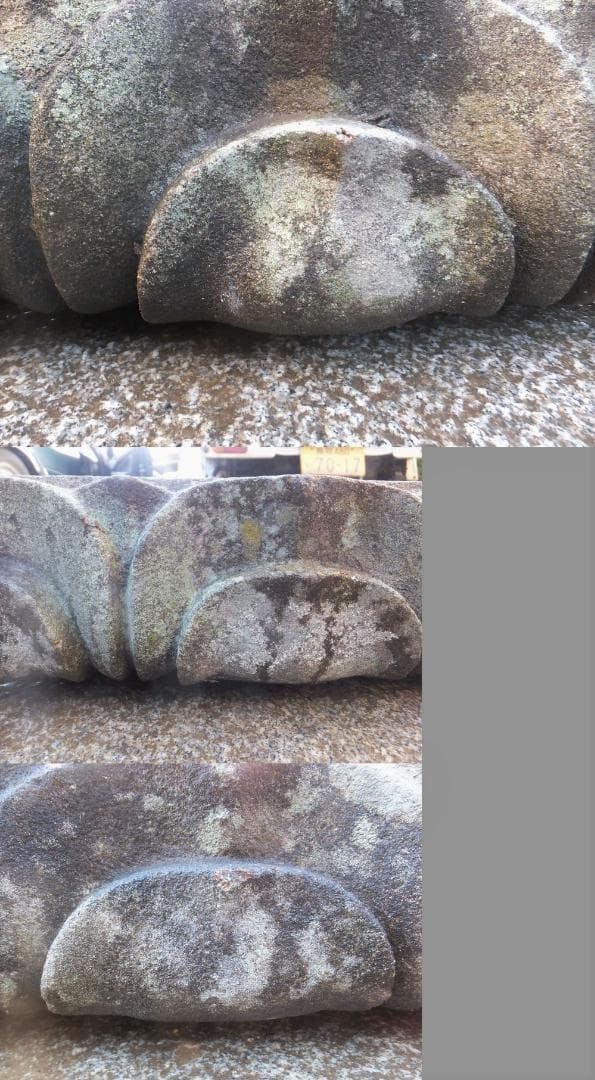 希少品・四角蓮華台石・飾り台・盆栽台