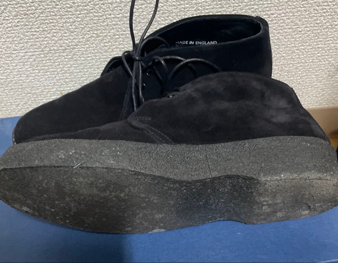 サンダース　チャカブーツ　ブラックスウェード6.5