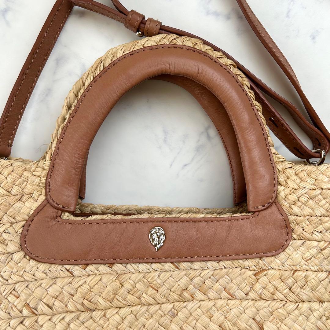 極美品✨ヘレンカミンスキー 2way ラフィア バッグ ショルダー