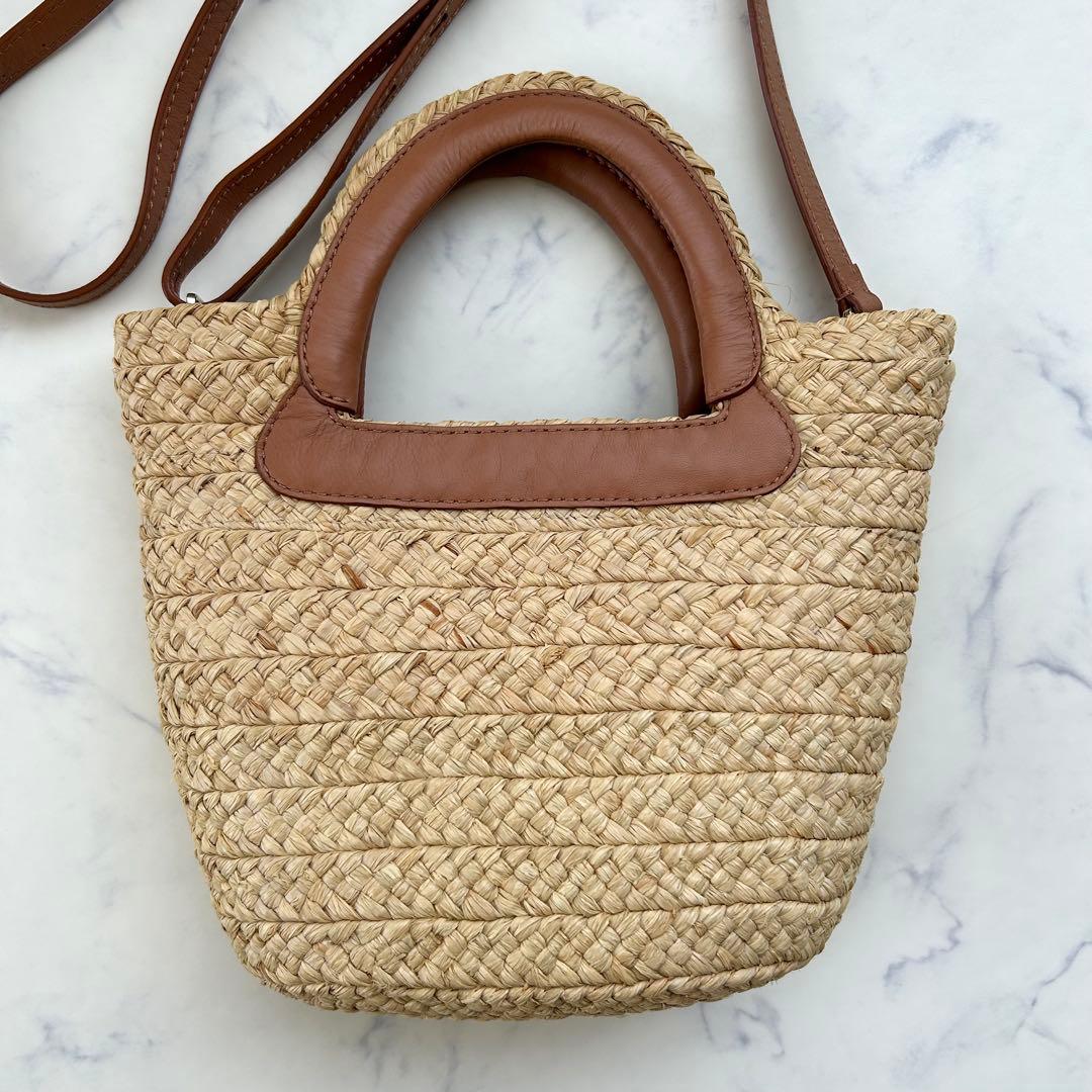 極美品✨ヘレンカミンスキー 2way ラフィア バッグ ショルダー