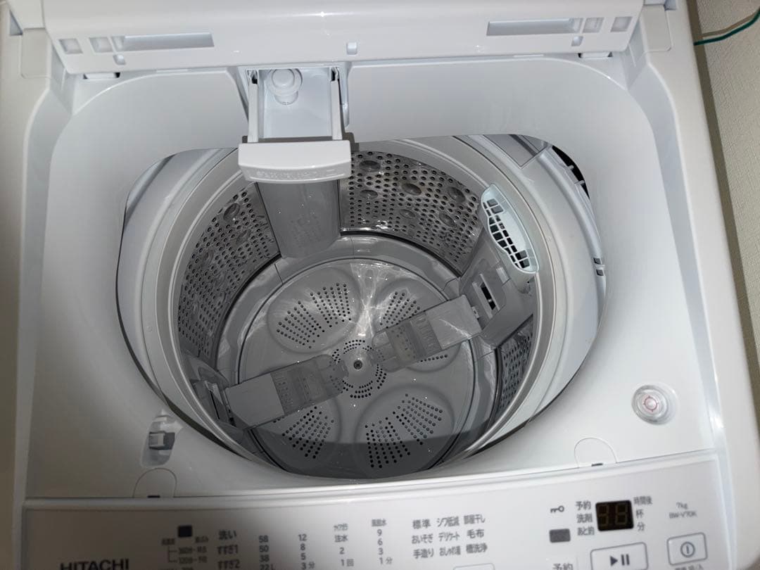使用数回 日立 2024年製 7kg洗濯機 ビートウォッシュ BW-V70K