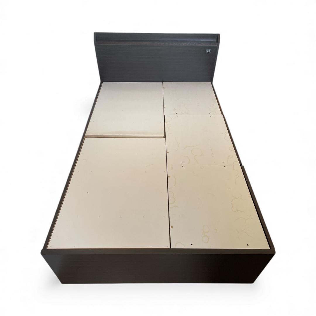 大阪京都限定 美品 ニトリ 4収納 セミダブル ベッドフレーム マットレスセット