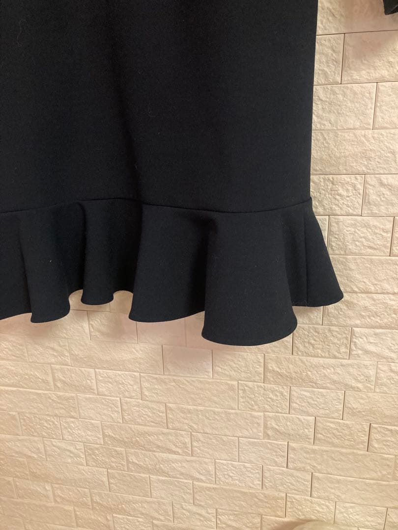 YOKO CHAN ネイビー フリル裾 ワンピース 入学式などに