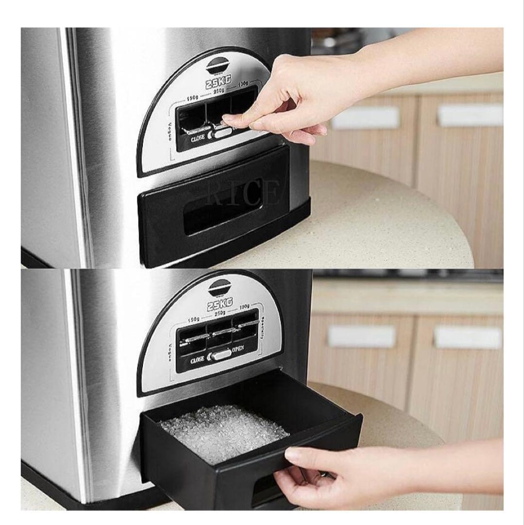 新品　２４時間以内発送 計量米びつ 計量 10kg 密閉 ライスバレル 食品容器