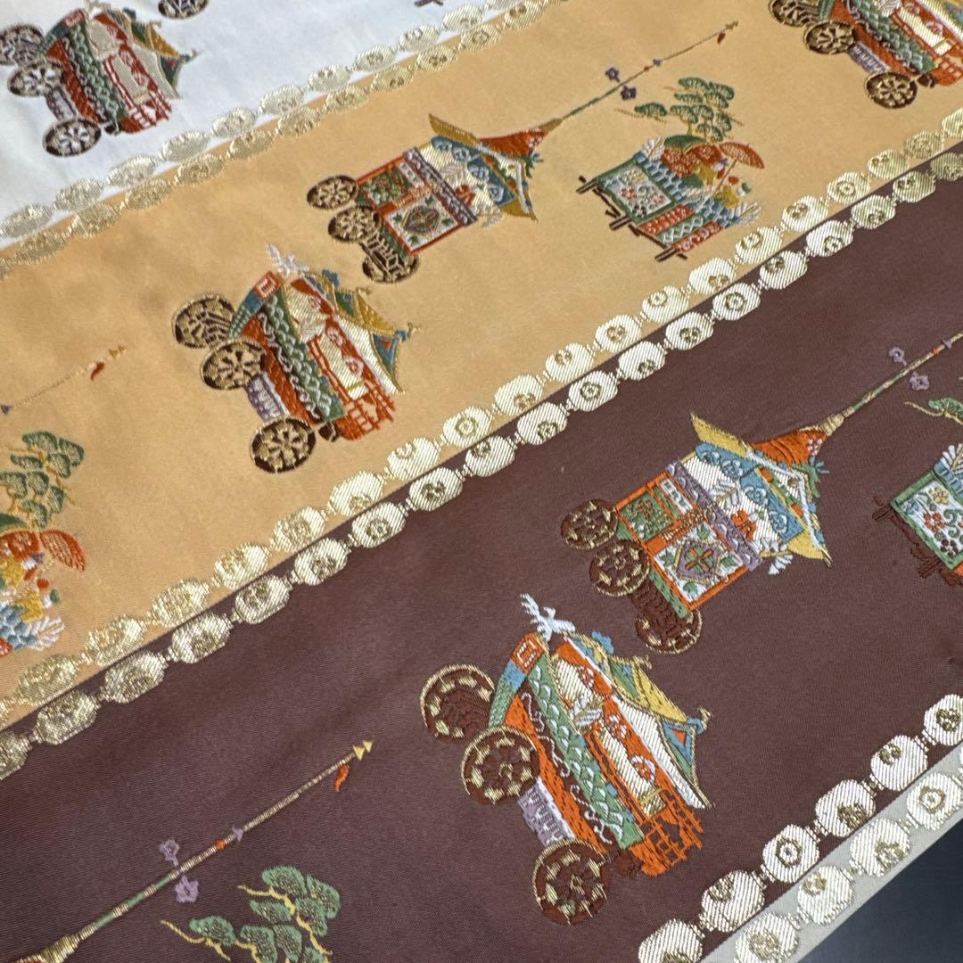 12-89 名古屋帯 九寸 美品 正絹 着物 名古屋仕立て