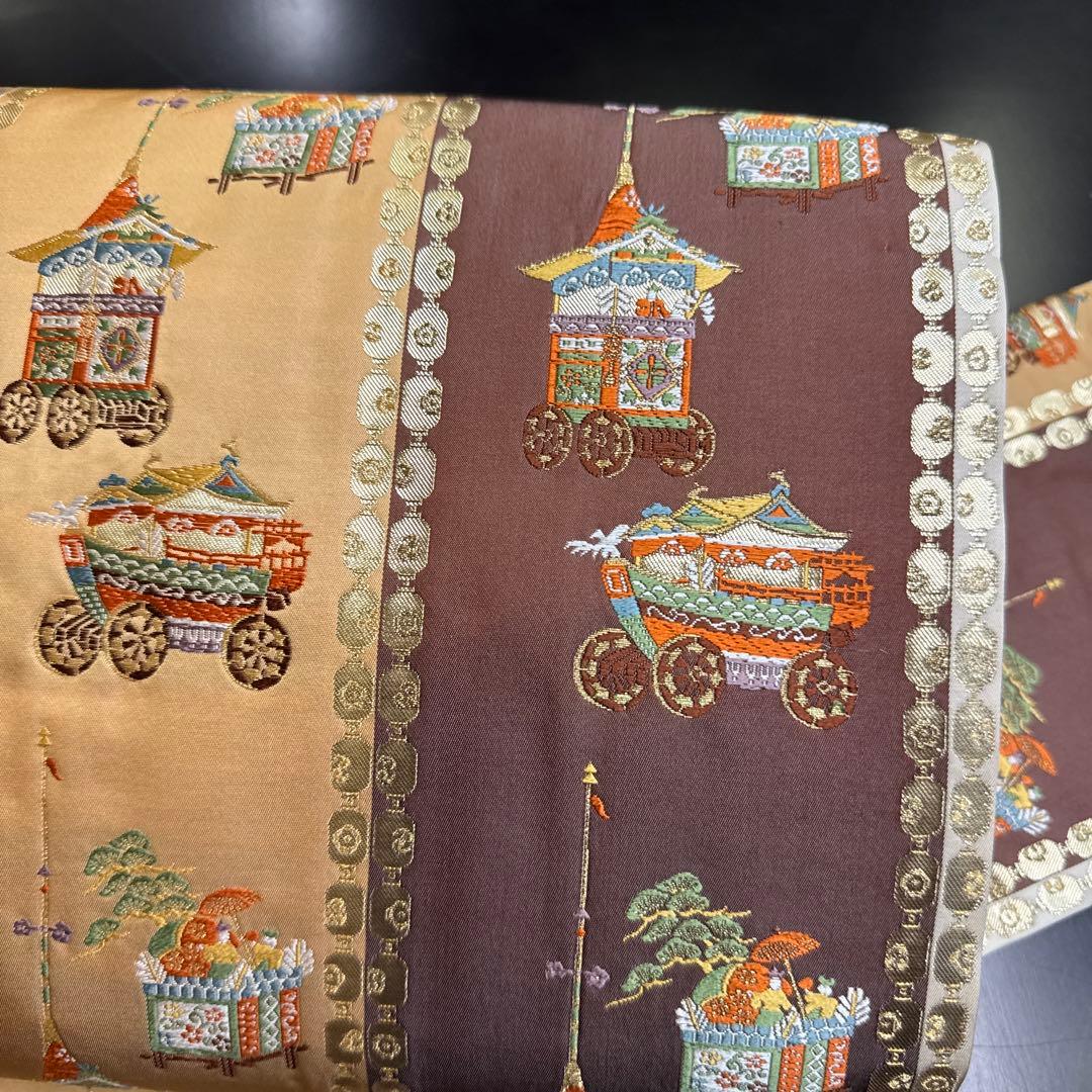 12-89 名古屋帯 九寸 美品 正絹 着物 名古屋仕立て