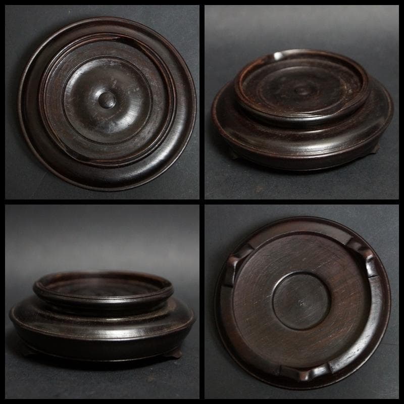 民国期 鈞窯 瓢箪形瓶 流れ釉飾壺 時代物 置台付 共箱付