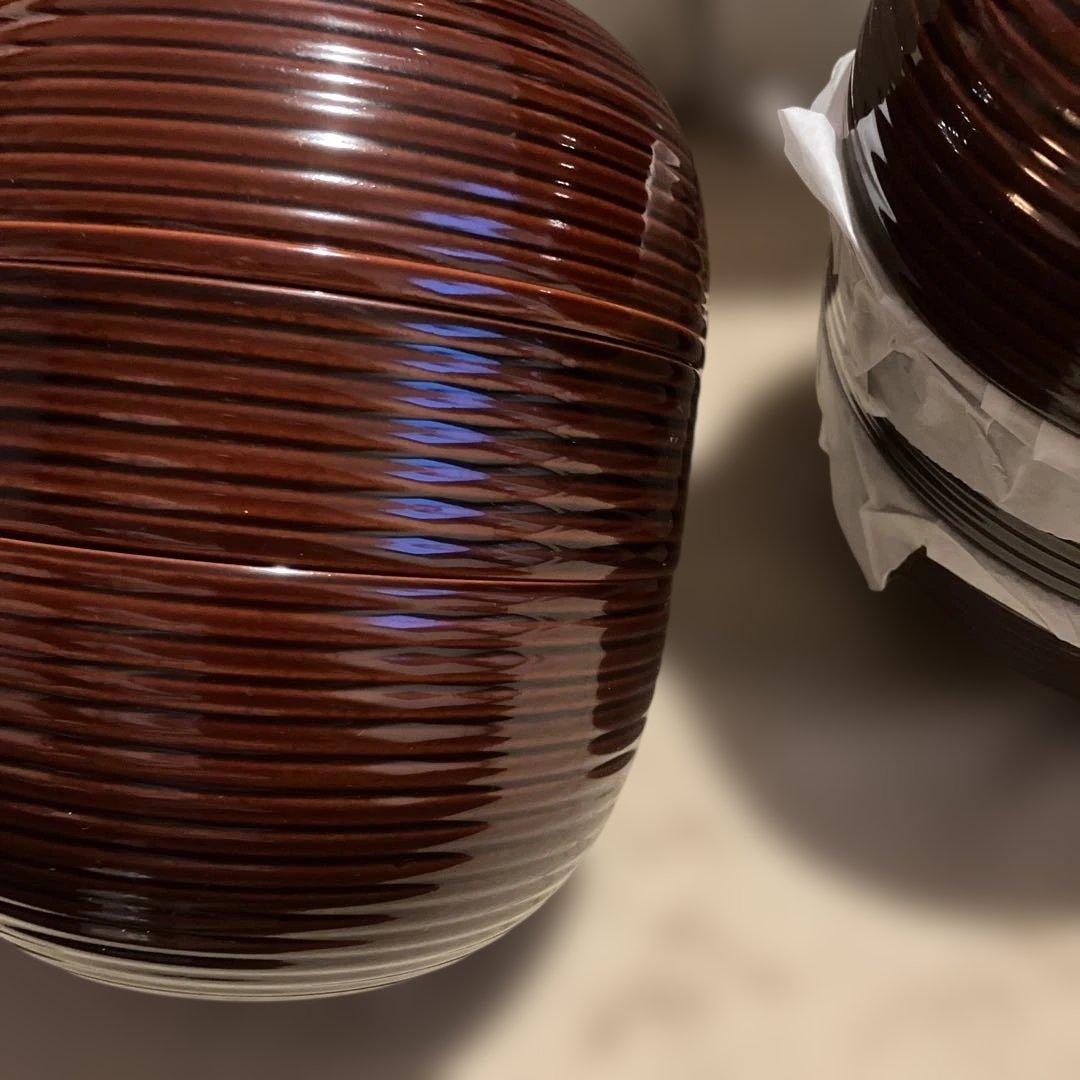 信玄弁当　留塗　懐石道具　三段弁当　3客