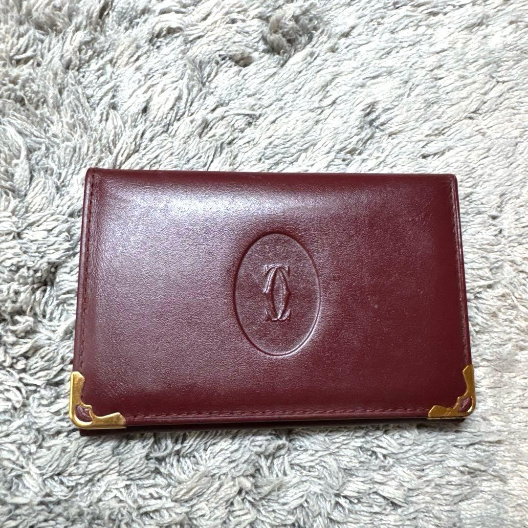 Cartier カルティエ 名刺入れ カードケース パスケース ボルドー