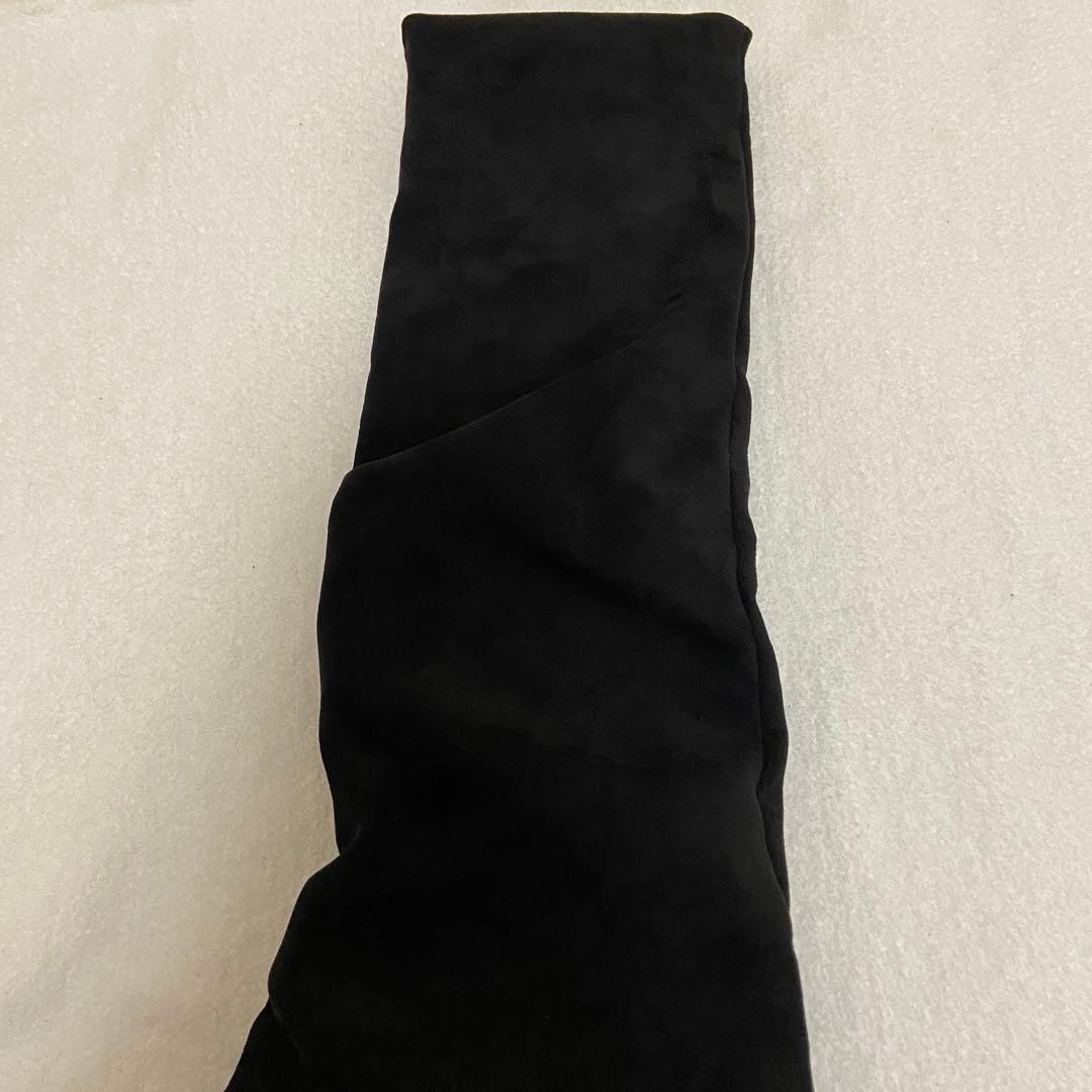 ✨極美品✨エモダ/ルーズフレアカバーフィットブーツ/ニーハイブーツ/ブラック/S