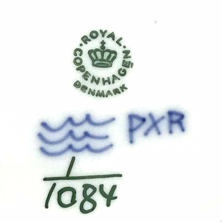 未使用ヴィンテージ ブルーフルーテッドフルレースプレート