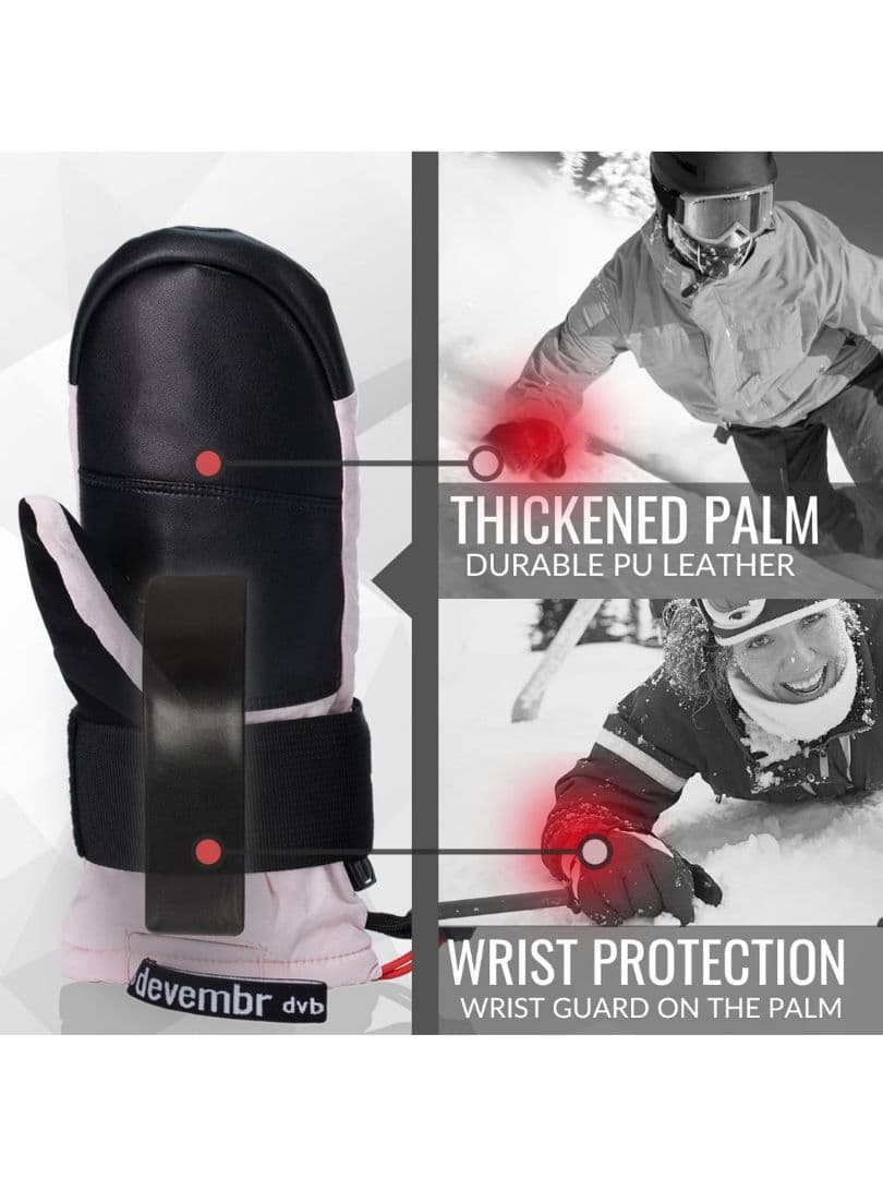 スキーグローブ　サイズL 紫色