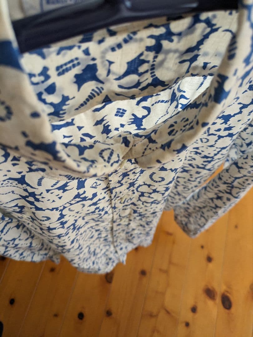 オールドマンズテーラー　モノトリックプリントラウンドカラーシャツ L