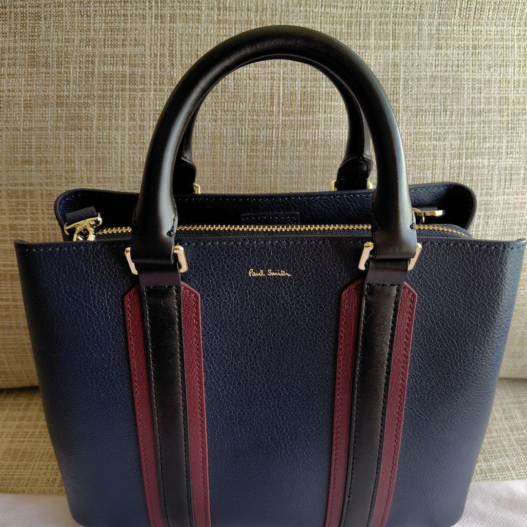 【新品未使用品】Paul Smith 2wayハンドバッグ ネイビー