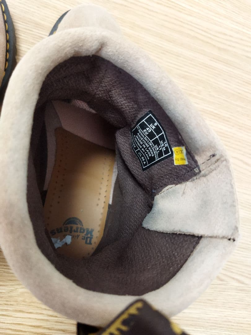 紺*野様 Dr. Martens ベージュ スエード ワークブーツ　アンクルブー