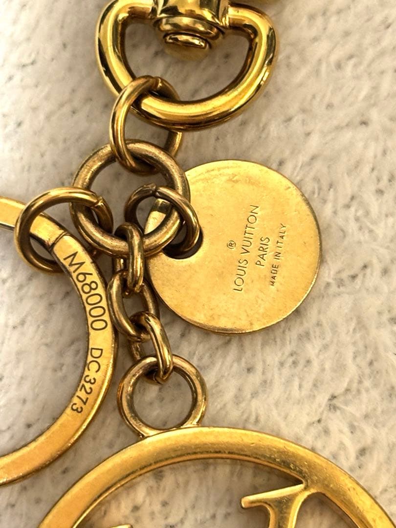 ルイヴィトン　LVサークルバックチャーム　M68000 キーリング　キーホルダー