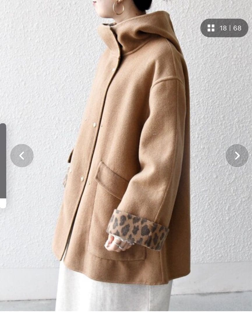 ＳＡ 　SHIPS any: リバー フーデッド Aライン ミドル コート