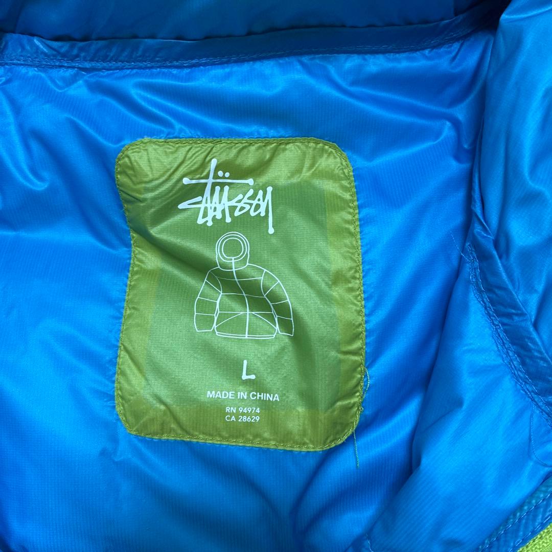 STUSSY ダウンジャケット　ライム