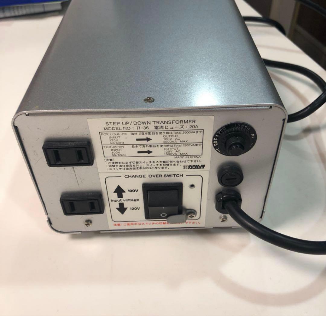 120V 100V 変圧器　カシムラ製　海外使用2000w