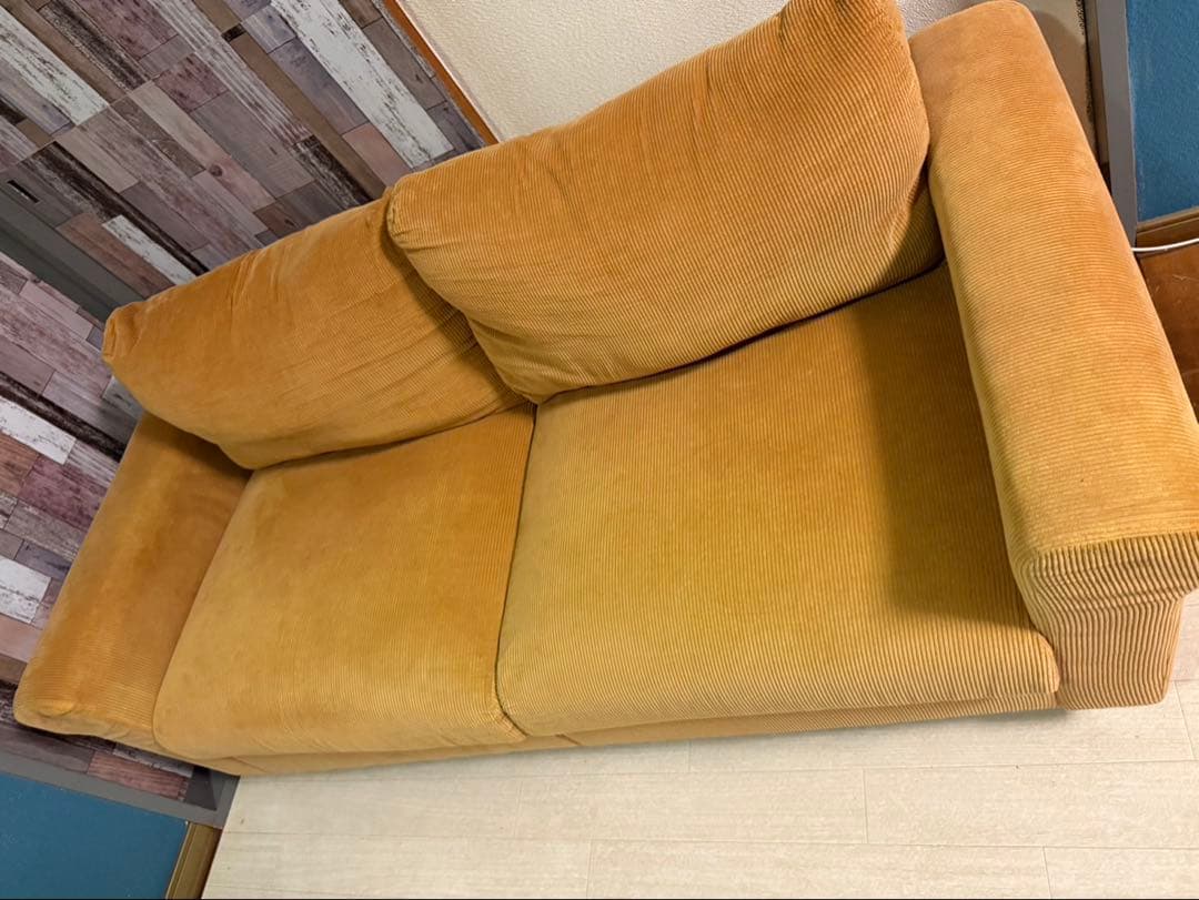 手渡し限定　ソファ　2人掛け　コーデュロイ