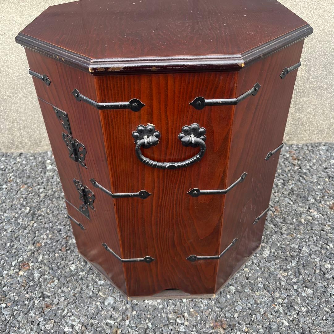 希少　アンティーク　李朝家具　八角箱　帽子入れ 収納箱　韓国美術