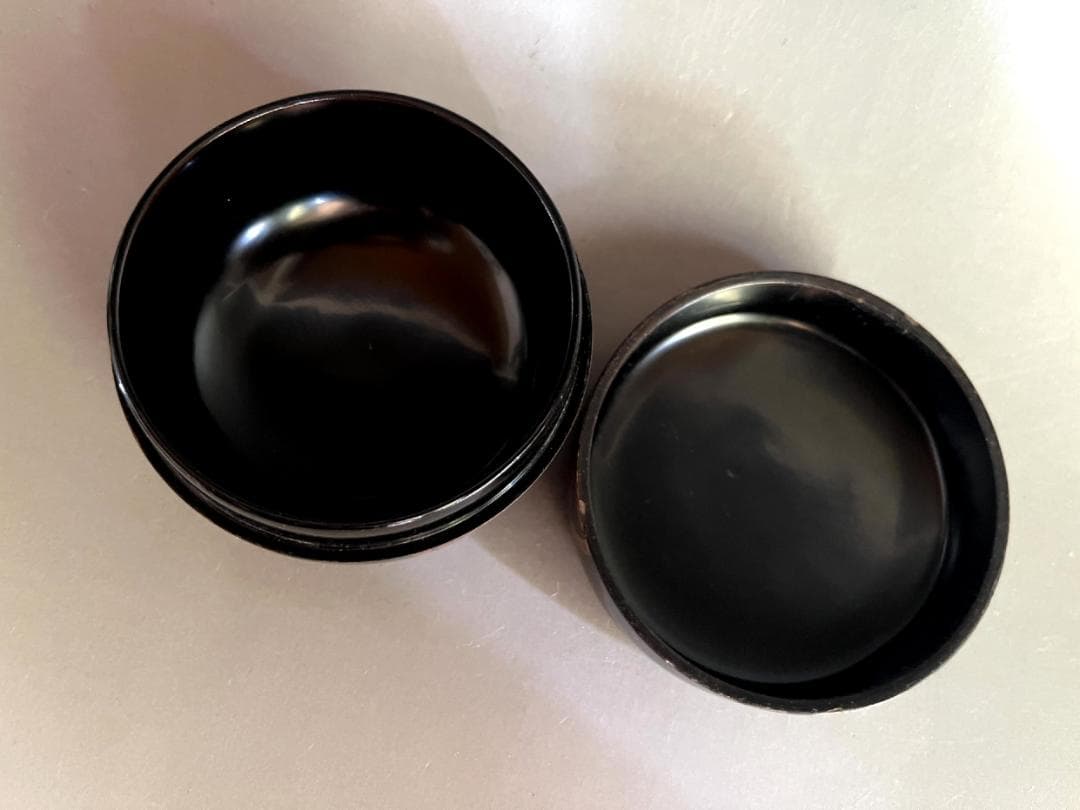 棗■黒塗三つ葉葵紋蒔絵棗 江戸期 三つ葉葵の家紋 薄茶 漆器 時代物 骨董品■