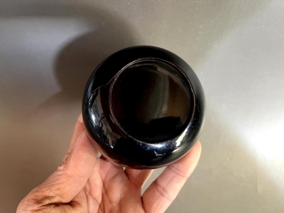 棗■黒塗三つ葉葵紋蒔絵棗 江戸期 三つ葉葵の家紋 薄茶 漆器 時代物 骨董品■