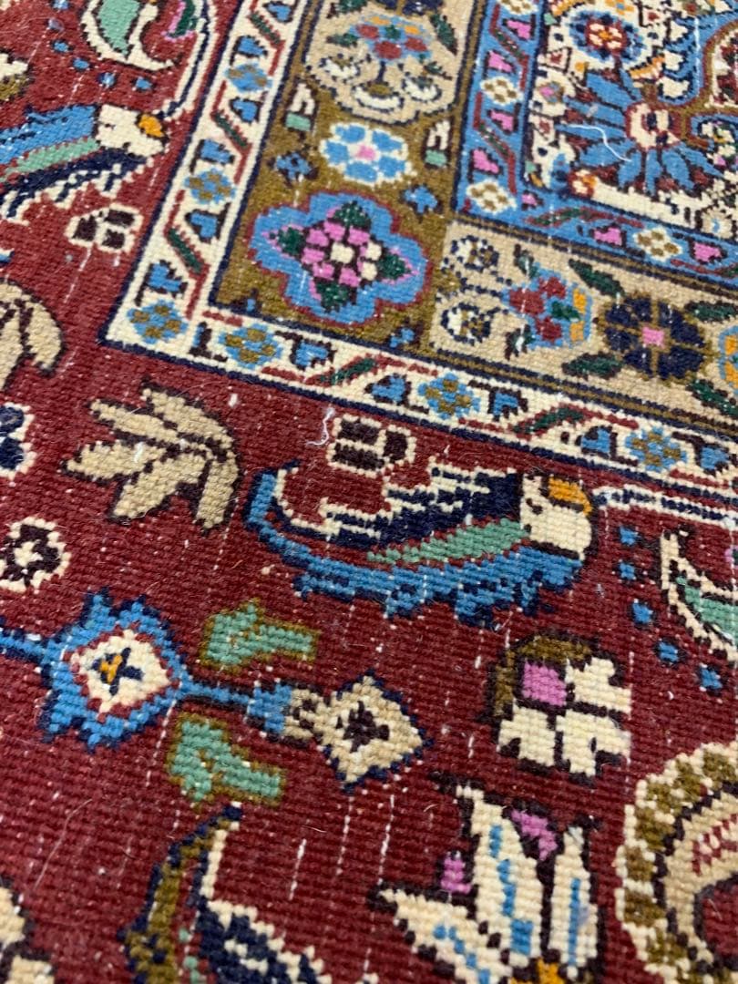 送料込み！　ペルシャ絨毯 イラン シルク 307×197