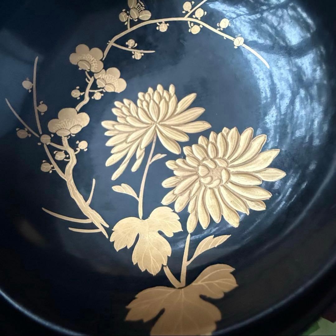 2234様感謝‼️かろやかJAPAN時代蒔絵 豪華四君子富士山形吸物椀　春蘭7客