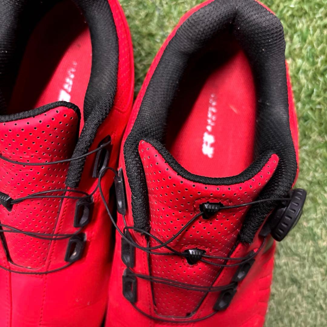 良品☆ブリヂストン SHG75L スパイクレスゴルフシューズ 27.0cm 赤