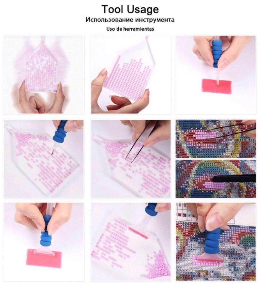 3点セット　樹脂ビーズ　123色　ダイヤモンドアートキット　A2 可愛い　女の子