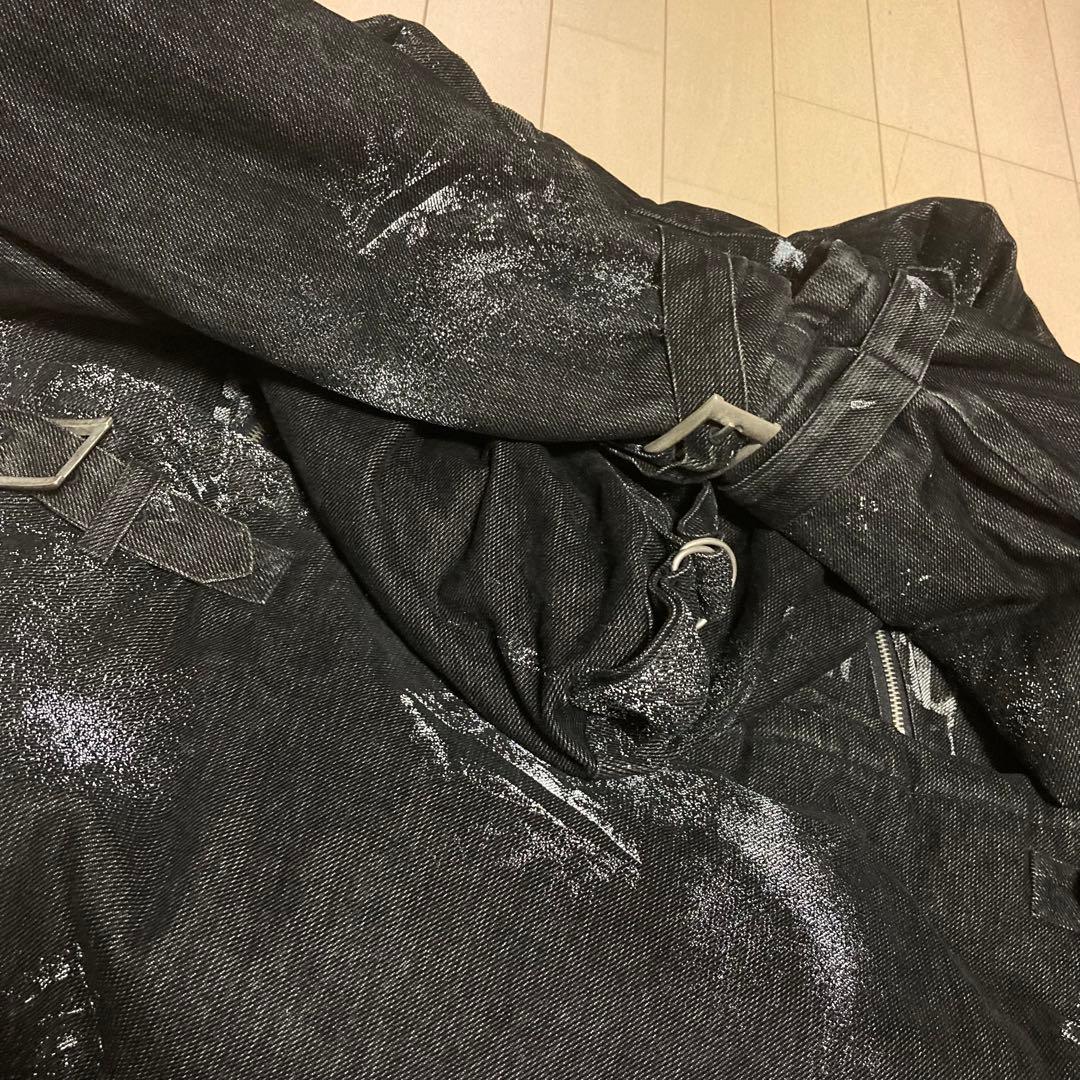 BERNINGS SHO ファー ブラックデニム モッズコート L 美品