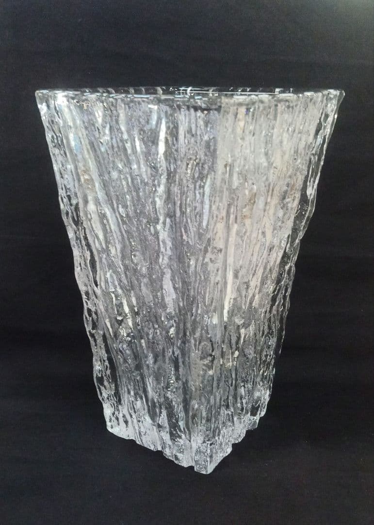 昭和レトロ/高級クリスタルマツガオカ花瓶769