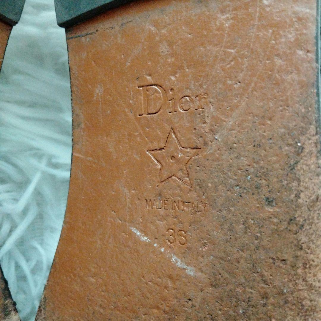 【美品】Dior ディオール リボンストラップ フラットシューズ 36
