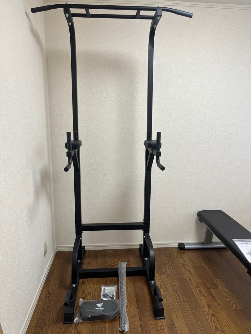 STEADY 懸垂マシン 腹筋 ハイガー フラットベンチ 筋トレ トレーニング