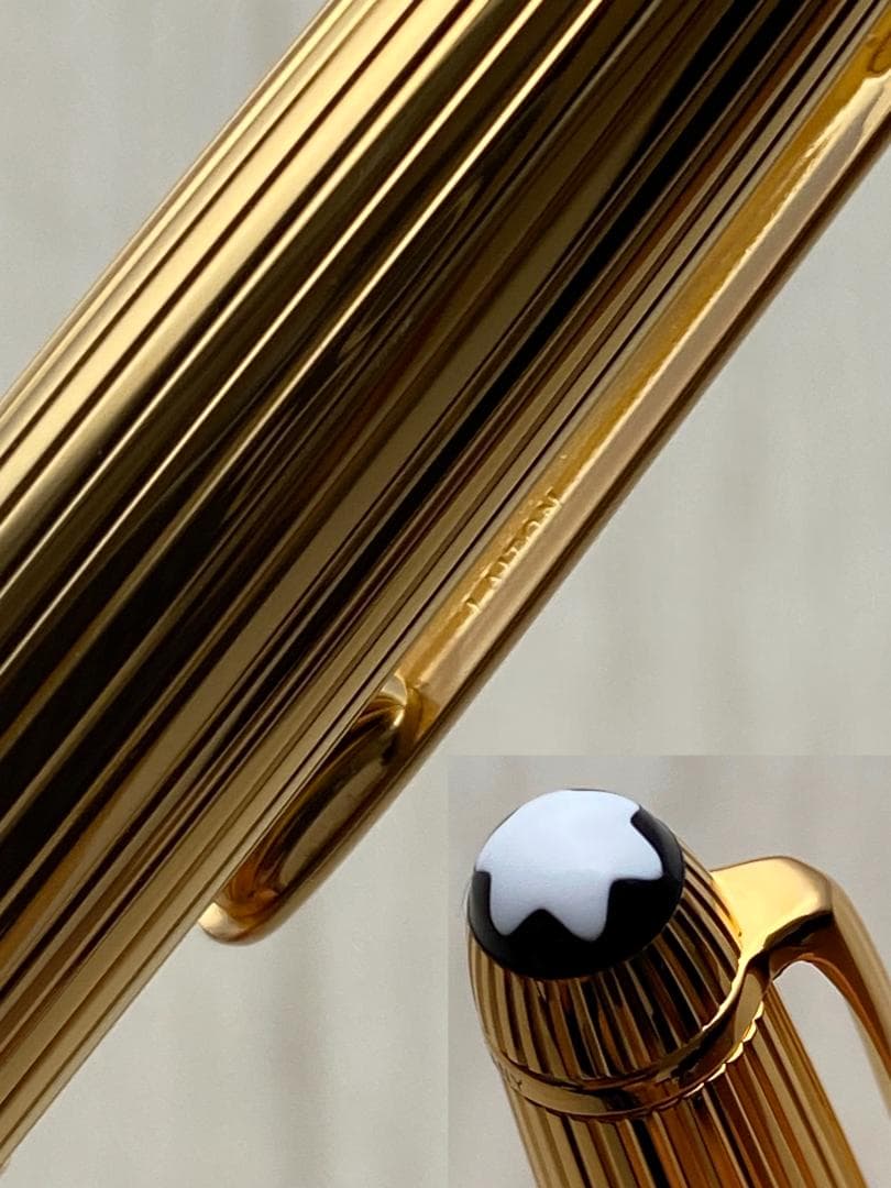 未使用に近い モンブラン ソリテール シルバー ゴールド ボールペン 付属品付き