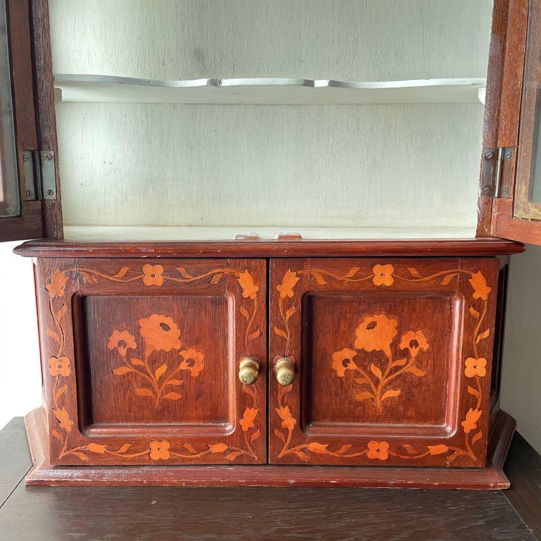 ウチダ様　木製　木象嵌　寄木細工　アジアン家具　ヨーロッパ風　キャビネット
