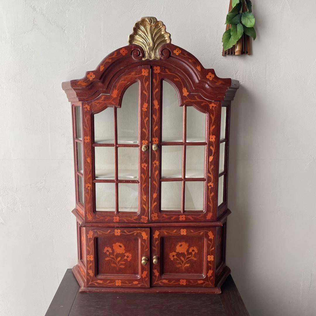ウチダ様　木製　木象嵌　寄木細工　アジアン家具　ヨーロッパ風　キャビネット