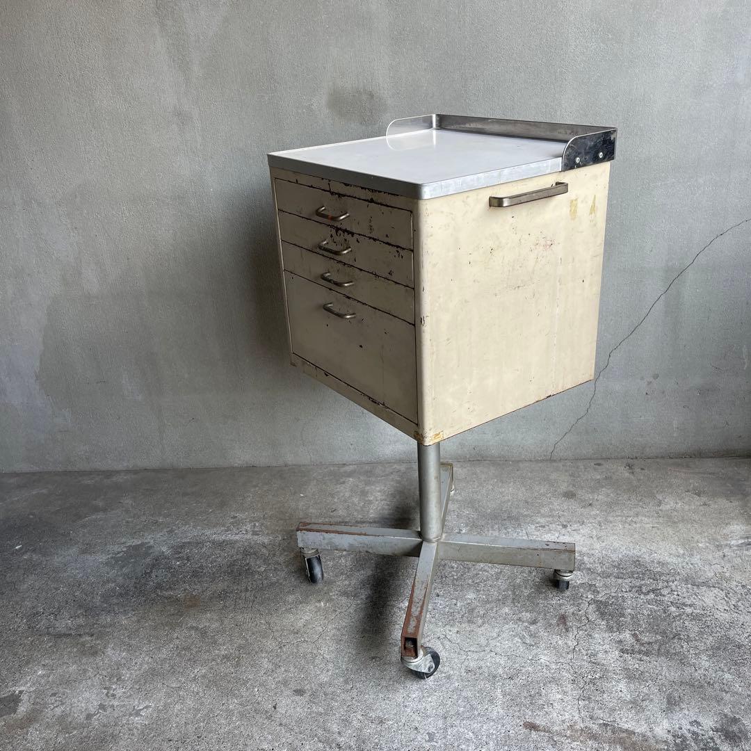 インダストリアル　ビンテージ デンタルキャビネット　工具箱　作業台
