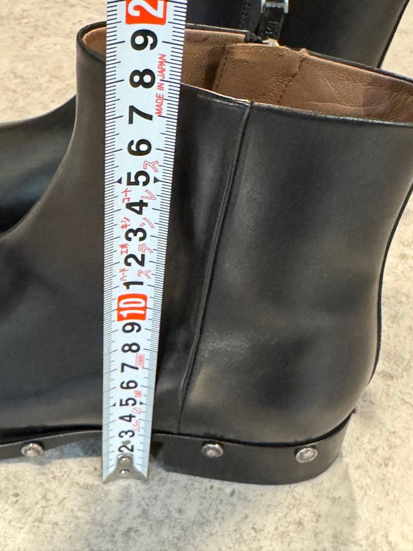 【美品/1度のみ使用】SARTORE スタッズ付き本革アンクルブーツ 37.5