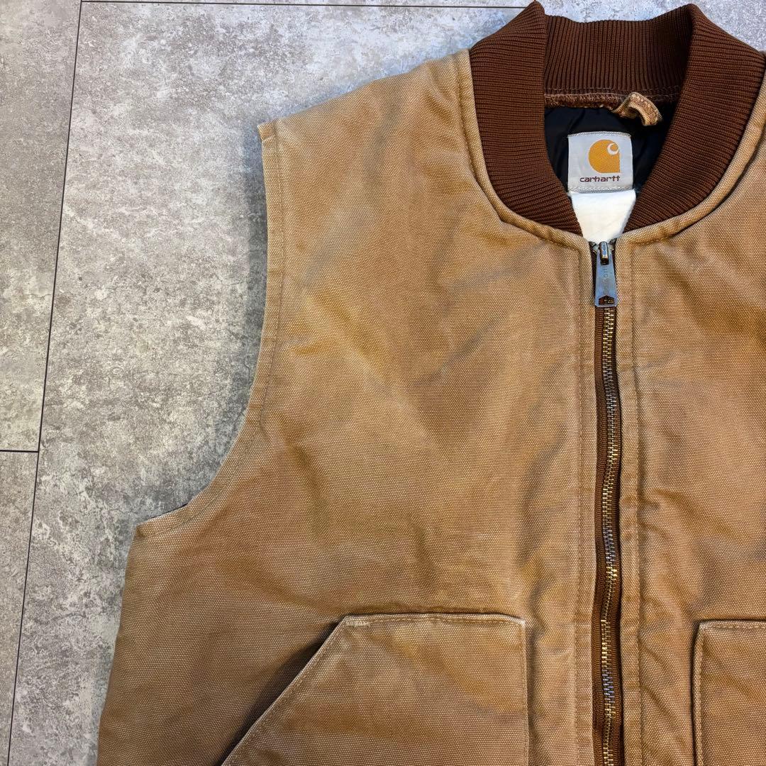 【レア】Carhartt ダックベスト　アメリカ製　ロゴ　希少　アウター