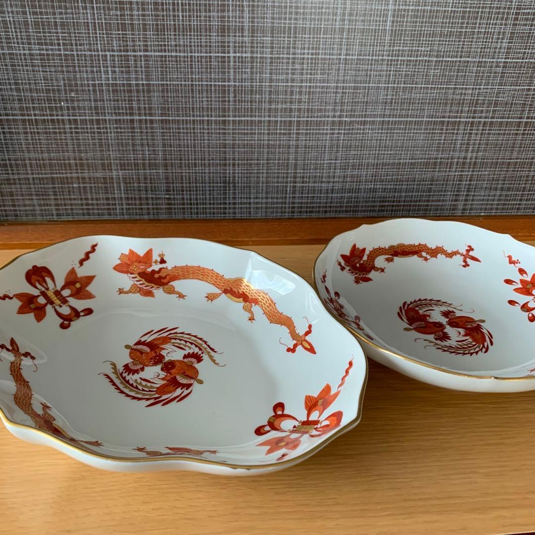 マイセン　レッドドラゴン　二枚セット