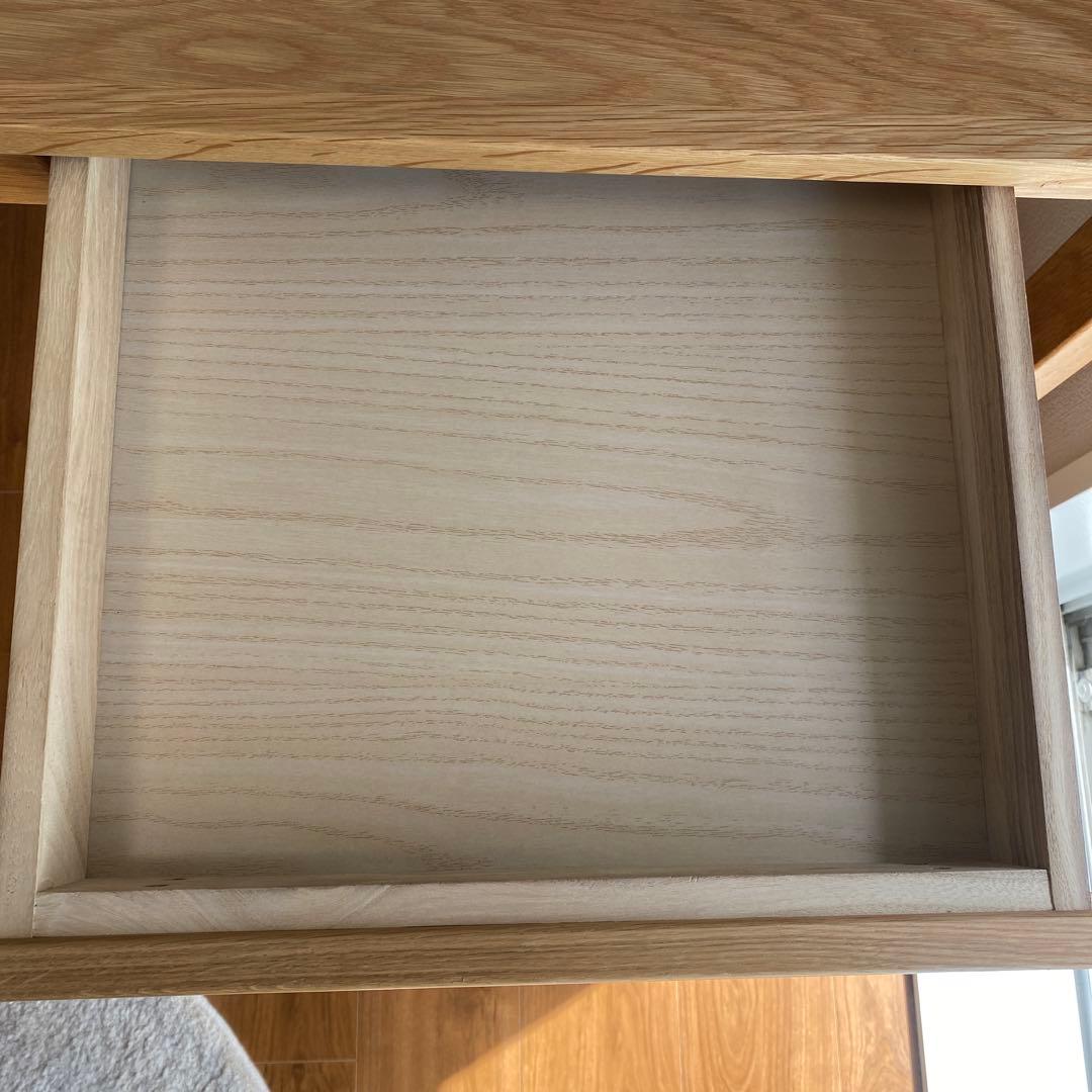 ☆ai☆【無印良品】オーク無垢材デスクと上置き棚セット