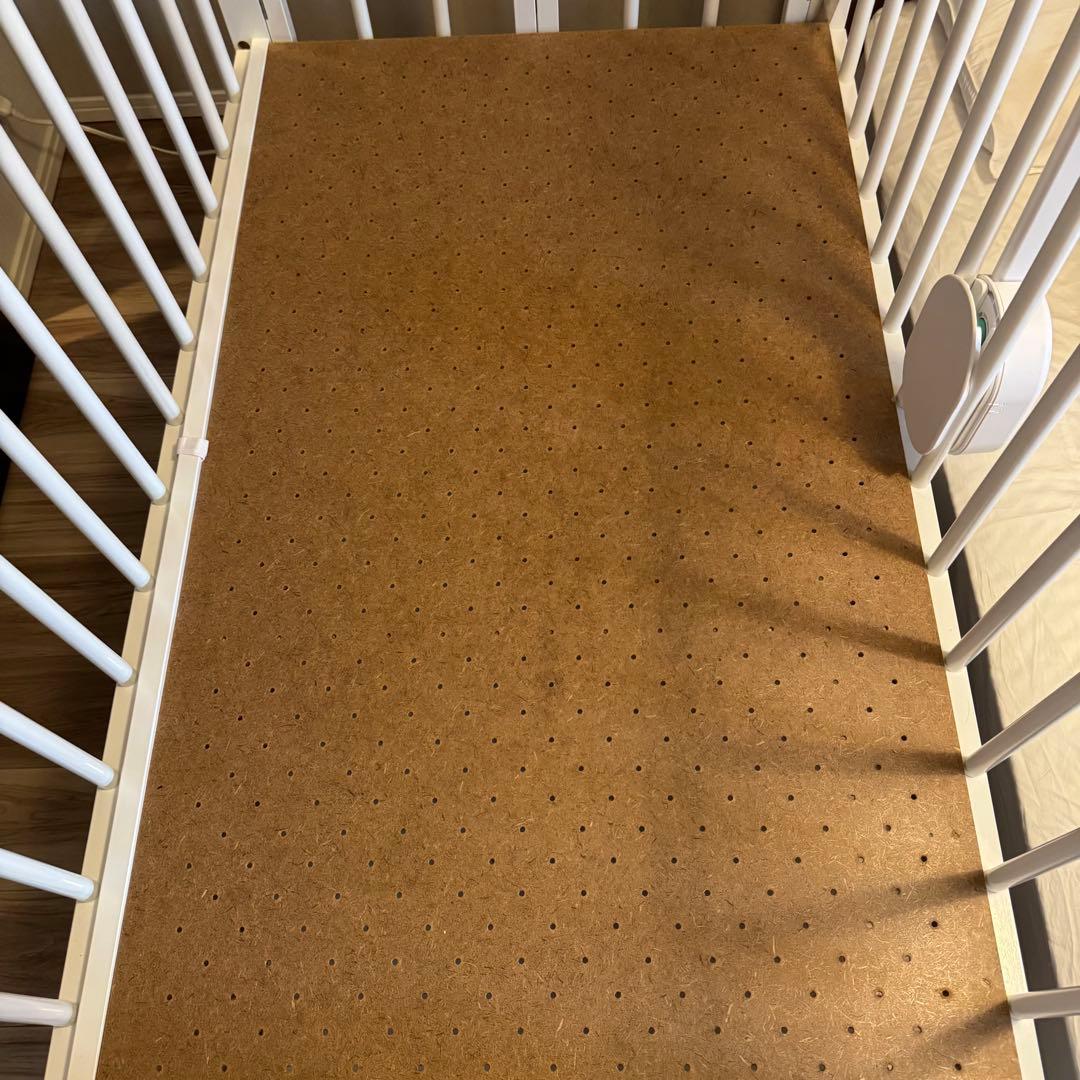 日本製 ベビーベッド 「ワンタッチハイベッド」キャスター付き 120x70