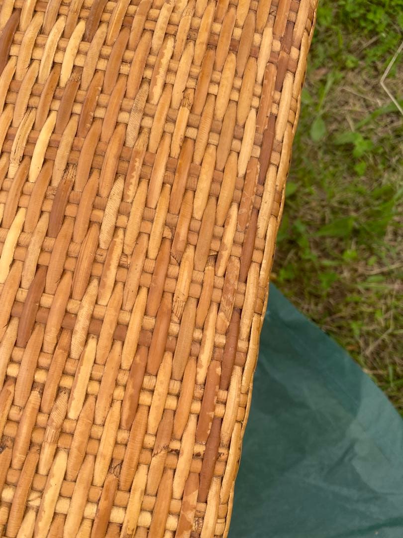 希少✨アジアンファニチャーの天然ラタンチェア　オットマン別売り