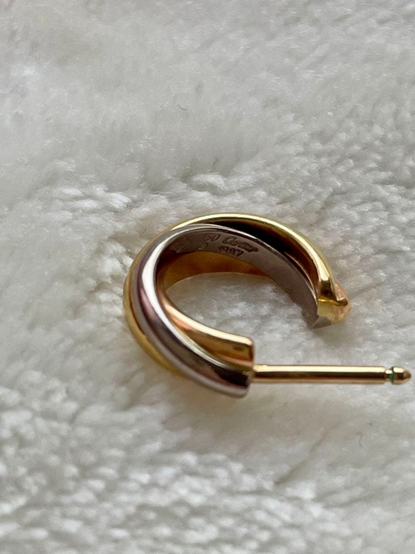 カルティエ　トリニティピアス(片耳、キャッチ無)