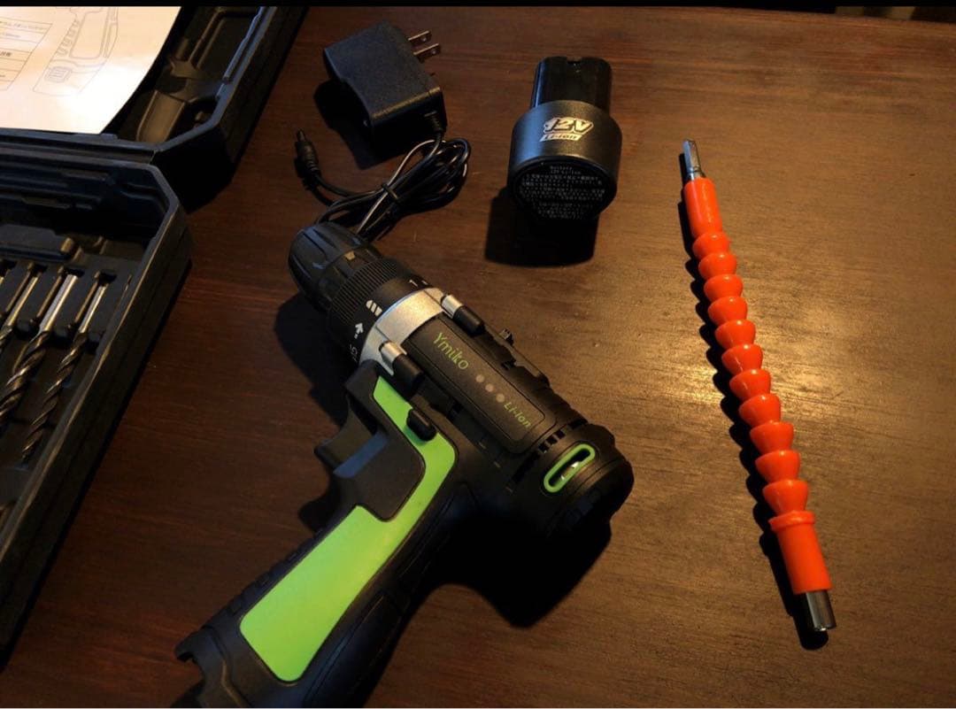 【新品未開封】電動ドライバーセット Ymiko 12V充電式コードレス