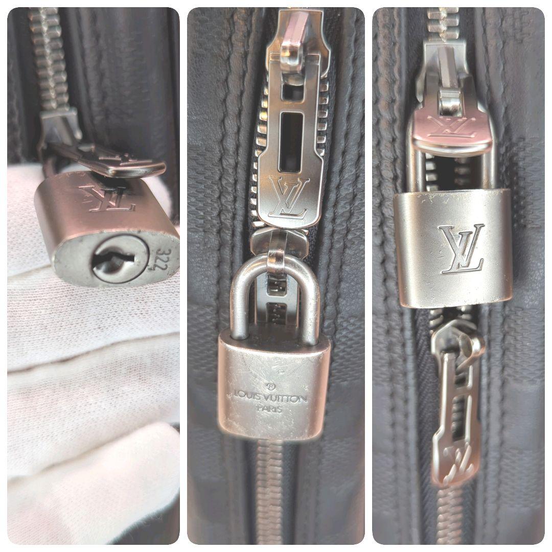 ルイ・ヴィトン ビジネスバッグ ブラック 黒 ダミエ ロゴ レザー