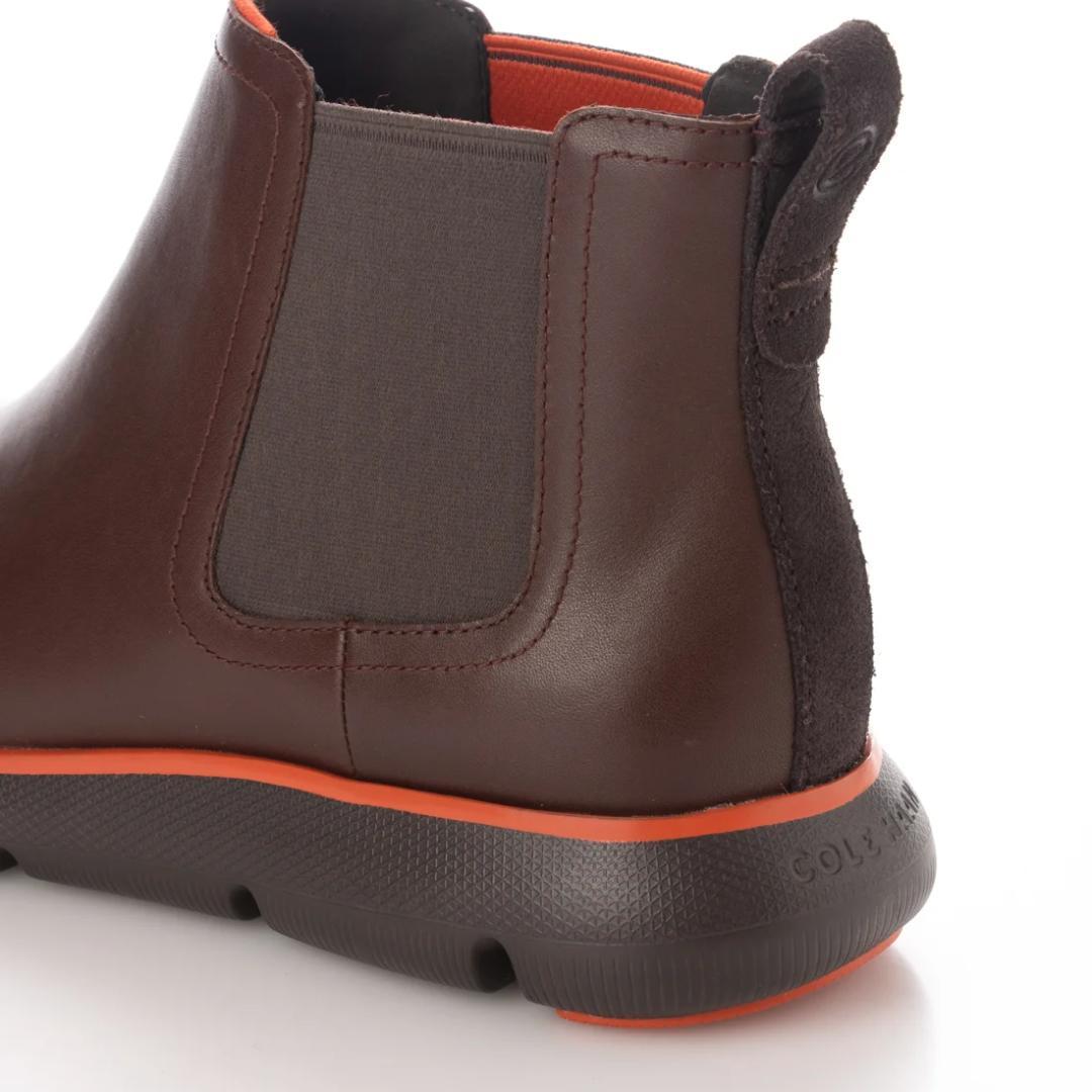 Cole Haan ダークブラウン 防水サイドゴアブーツ オレンジトリム　9.5