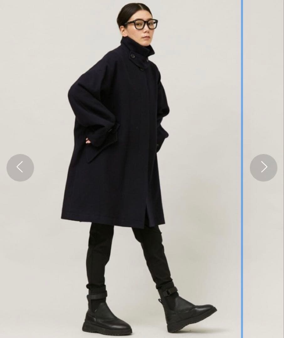 Curensology 2023AW メルトンステンカラーコート　グレー